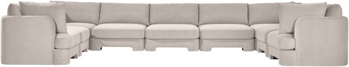 Hammond - Velvet Performance Fabric Upholstered 9 Piece Sectional