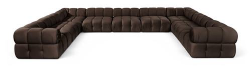 Orin - Velvet Performance Fabric Upholstered 9 Piece Sectional