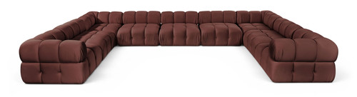 Orin - Velvet Performance Fabric Upholstered 9 Piece Sectional
