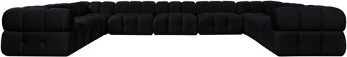 Orin - Velvet Performance Fabric Upholstered 9 Piece Sectional