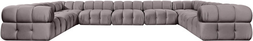 Orin - Velvet Performance Fabric Upholstered 9 Piece Sectional