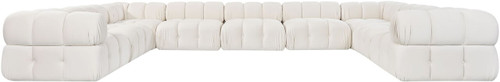 Orin - Velvet Performance Fabric Upholstered 9 Piece Sectional