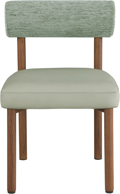 Paramo - Chenille Fabric and Vegan Leather Upholstered Dining Chair