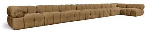 Orin - Velvet Performance Fabric Upholstered 8 Piece L-Shaped Sectional