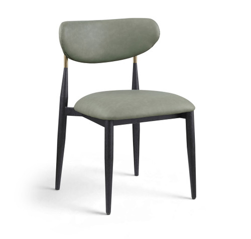 Ronda - Vegan Leather Upholstered Dining Side Chair - Black Legs