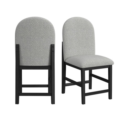 Portland - Round Back Counter Stool (Set of 2) - Black / Gray