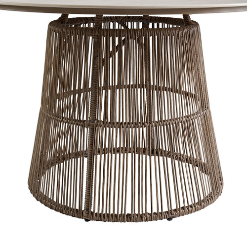 Alesso - Round Dining Table - Brown / Sand
