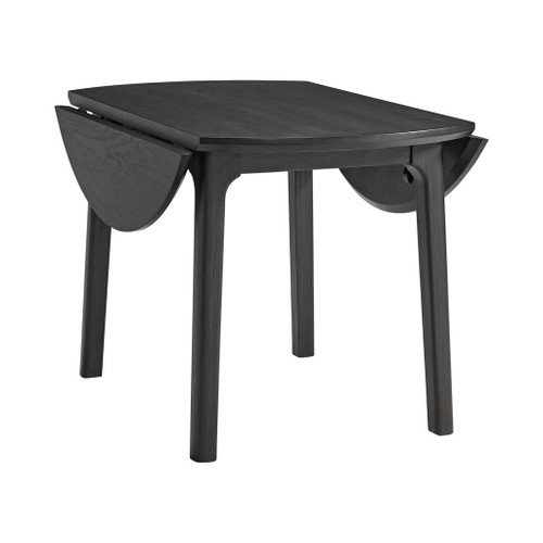 Garcia - 3 Piece Dining Set (Round Drop Leaf Table And 2 Chairs) - Black