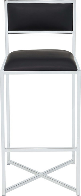 Amalfi - X-Base Stool (Set of 2) - Soot / Chrome