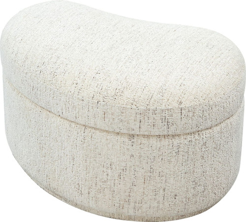 Afra - Fully Upholstered Storage Ottoman - Chinchilla