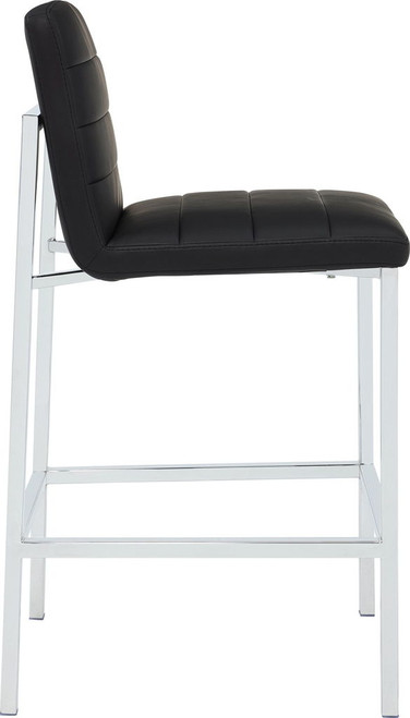 Amalfi - Metal Back Stool (Set of 2) - Soot / Chrome