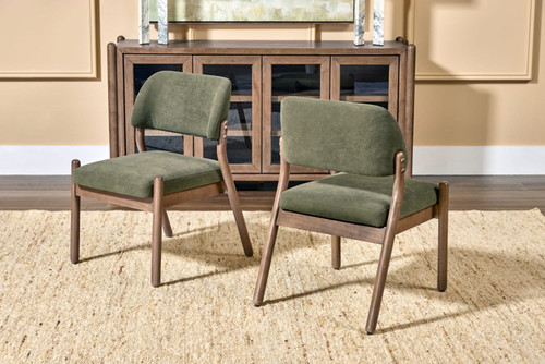 Astor - Brl Back Chair (Set of 2) - Moss / Claystone