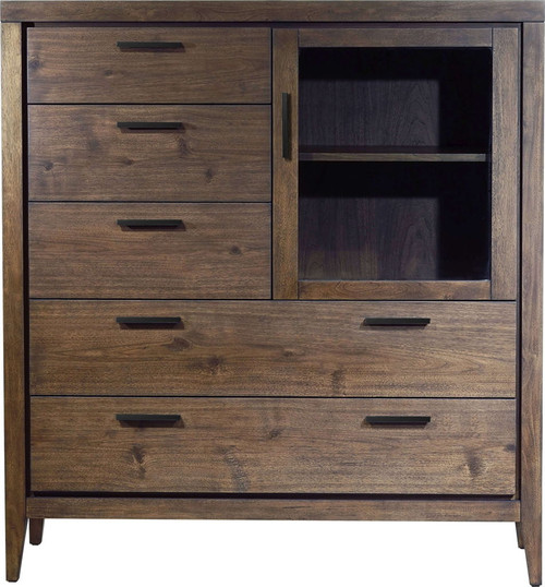 Boracay - Five Drawer One Door Walnut Sweater Chest - Wild Oats Brown (2024)