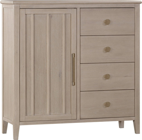 Camden - Six Drawer One Door Oak Wood Chest - Chai