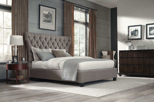 Geneva Melina - California King Upholstered Storage Bed - Dolphin Linen