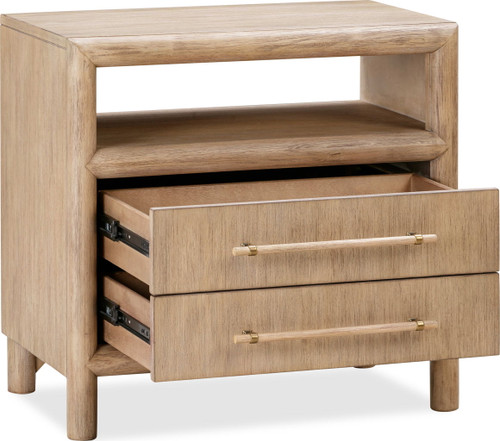 Dorsey - Two Drawer USB-Charging Nightstand