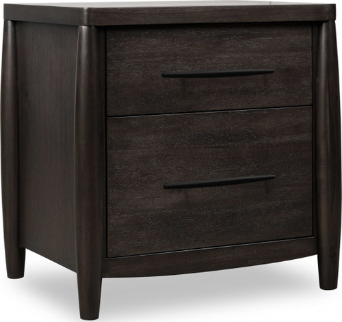 Koko - Two Drawer Nightstand With Cord Management - Minx