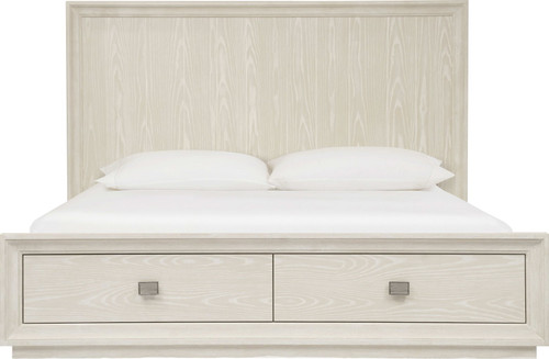 Maxime - California King Two Drawer Footboard Storage Bed - Ash