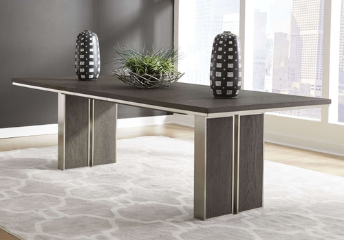 Plata - Extension Dining Table - Thunder Gray