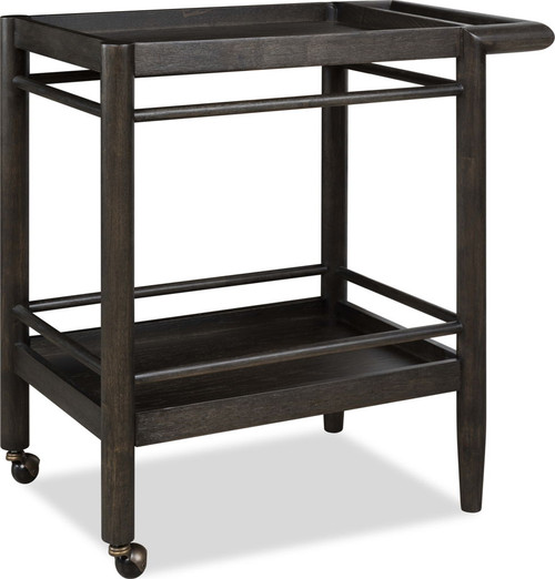 Rockport - Two Shelf Rolling Bar Cart - Yin