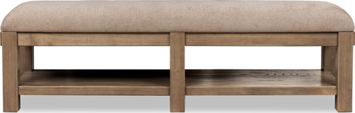 Roycroft - Wooden / Upholstered Bench - Harvest Wood