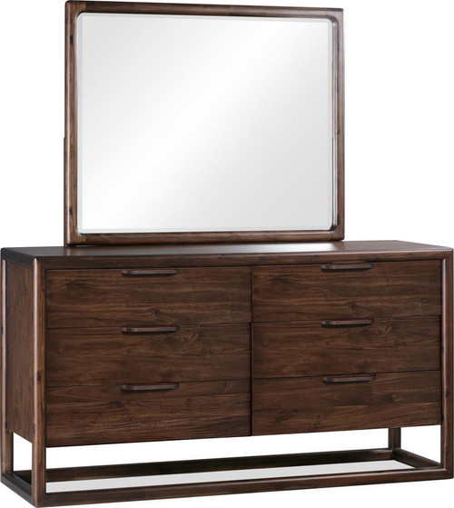 Sol - Six Drawer Acacia Wood Dresser - Brown Spice