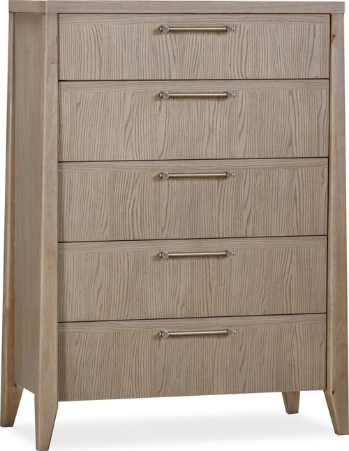Sumire - Five Drawer Ash Wood Chest - Ginger