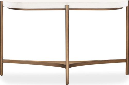 Lyon - Semi Circular Concrete And Metal Console Table