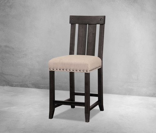 Yosemite - Solid Wood Kitchen Counter Stool (Set of 2) - Beige / Cafe