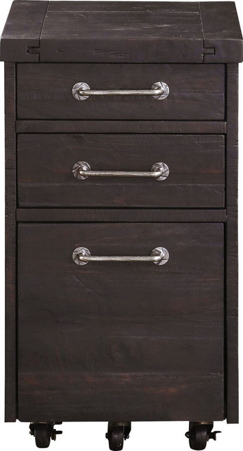 Yosemite - Solid Wood Rollling File Cabinet - Cafe