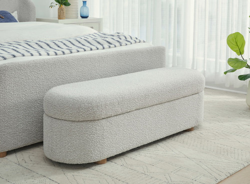 Virgil Kiki - Upholstered Hinged Storage Bench