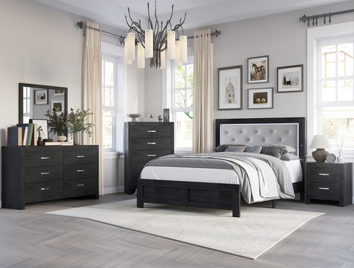 Jaylene Bedroom Set in Black B9280 b yCrown Mark