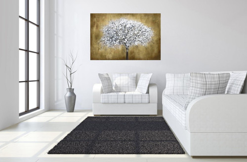 Tempered Glass Plus Foil Blooming Tree - Light Brown