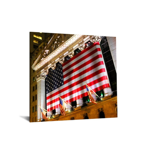 Temp Glass With Foil - Flag Across Stock Exchange - Red