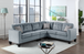 Logan L Shaped Sectional in Velvet by Happy Homes