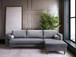 Roxy L Shaped Sectional in Velvet by Happy Homes