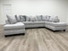 Amara 3pcs. U Shaped Sectional in Chenille