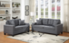 Sofa & Loveseat Set Abel Gray in Linen by Happy Homes HH-1155