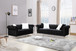 Sofa and Loveseat Set Manchester by Happy Homes HH-Manchester -Black