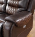 Glendale Power Reclining Living Room Set in 2 Tone Brown with Top Grain Leather Match NEI-S4440-BR