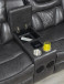 Party Time Brown Reclining Sofa in Leather Gel with Power Motion, Led Lights, Wireless Charger, Bluetooth & USB Charger NEI-S2020-Gray