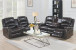 Houston II Brown 3pcs. Reclining Set in Leather Air Sofa