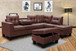 Allen Parkway L Shaped Sectional with Storage Ottoman in Microfiber by New Era Furniture