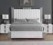 Token Platform Bed in Velvet with Silver Legs by New Era Innovations