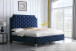 Leilah Platform Bed in Velvet