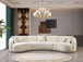 Curved Sectional Bonita 3pc Curved Sectional in Boucle by Nova Furniture