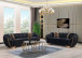 Victoria Sofa and Loveseat in Velvet NVF-VICTORIA-BLACK-SL