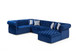 Luxen Velvet Blue RAF Chaise Sectional NVF-LUXEN-BLUE-SEC