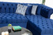 Luxen Velvet Blue RAF Chaise Sectional NVF-LUXEN-BLUE-SEC