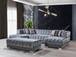 Ariana Gray Velvet Double Chaise Sectional